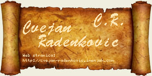 Cvejan Radenković vizit kartica